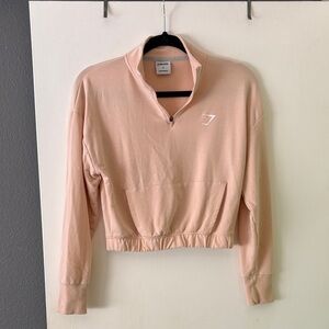 Gymshark Peach Quarter-Zip Sweatshirt